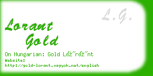lorant gold business card